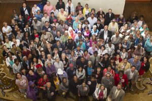 Overhead group photo of the 2016 Advocacy Day attendees